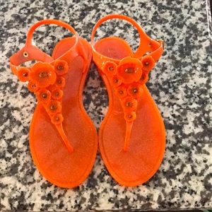 NWOT COACH Sandals- Mandarin Orange